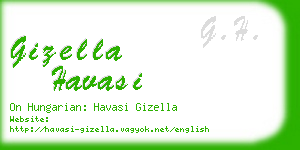 gizella havasi business card